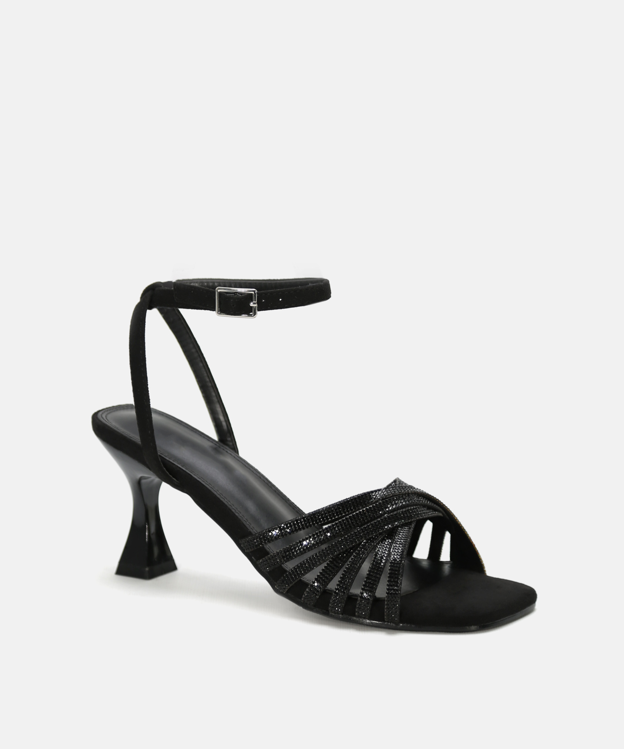 Sandalia tac&oacute;n strass